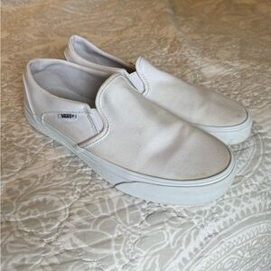 Vans Women’s Slip On Shoe - White - 9.5